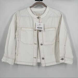 OZOC WHITE DENIM JACKET 